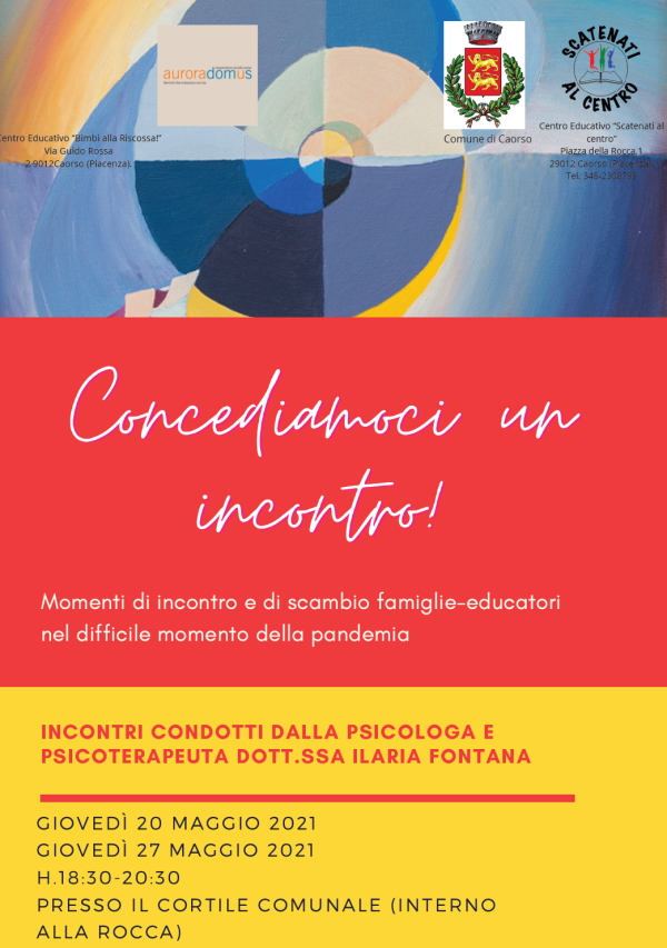 Ai centri educativi di Caorso "Concediamoci un incontro"